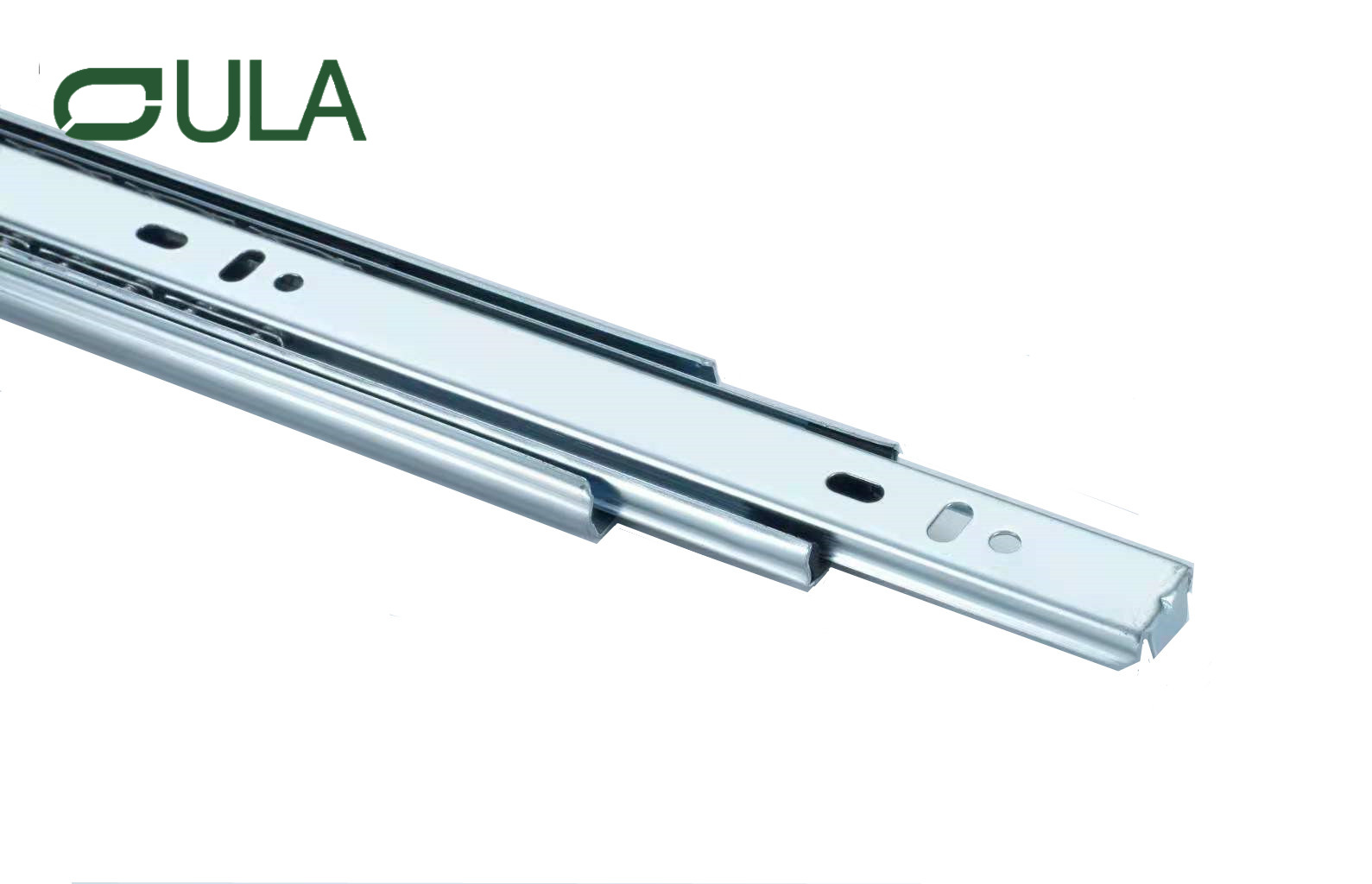 Boule télescopique de 40 mm de largeur à billes zinc / noir à pointillé Dusiner du tiroir à 3 glissade de tiroir d'extension de 3 fois