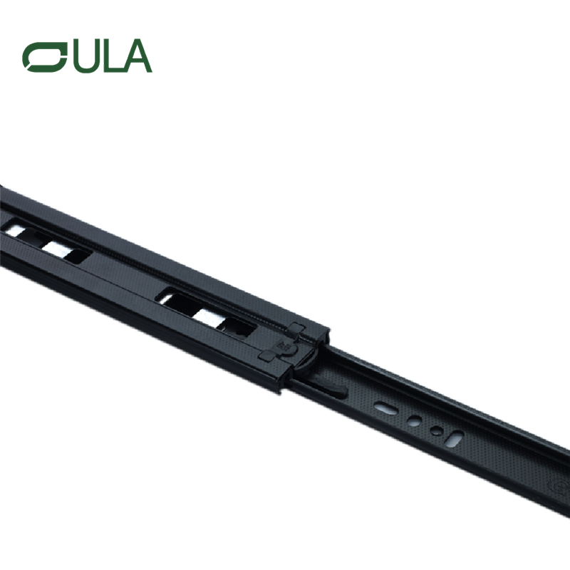 Jieyang Factory 45 mm télescopique noir fini finale de métal Datoir à glissière Rail 3 fois roulement à billes pour cuisine et usage extérieur