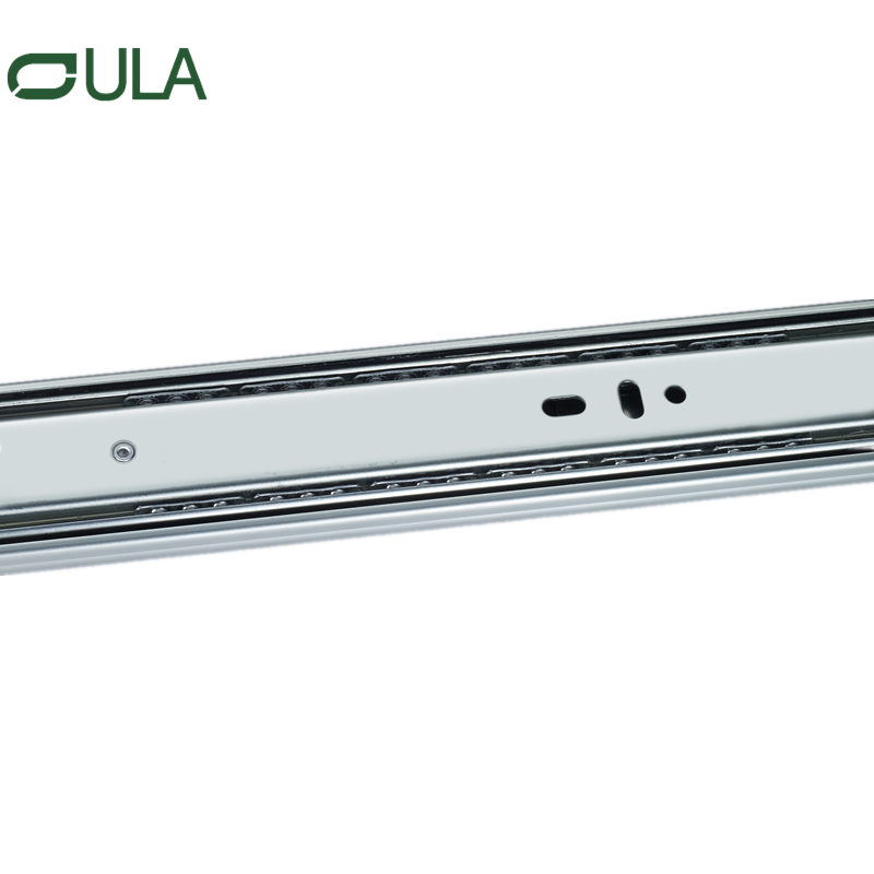 Canal télescopique à billes de finition noire lourde tiroir à blindage mobilier personnalisé meubles à triple tiroir d'extension rail