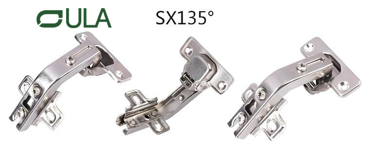 Fabricant OEM Special Design Furniture Hinges 135 Degrés à caisse de cuisine de cuisine en plein degré à charnière