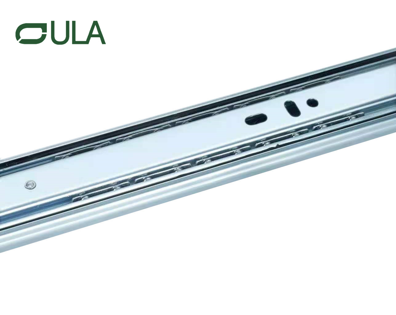 Boule télescopique de 40 mm de largeur à billes zinc / noir à pointillé Dusiner du tiroir à 3 glissade de tiroir d'extension de 3 fois