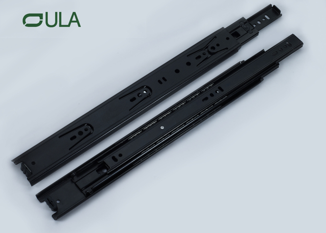 Good Prix de haute qualité Triple extension Tiroir de finition en pointillés noirs SLDIE 45 mm Rails de tiroir dissimulé Slide 40 kg Chargement