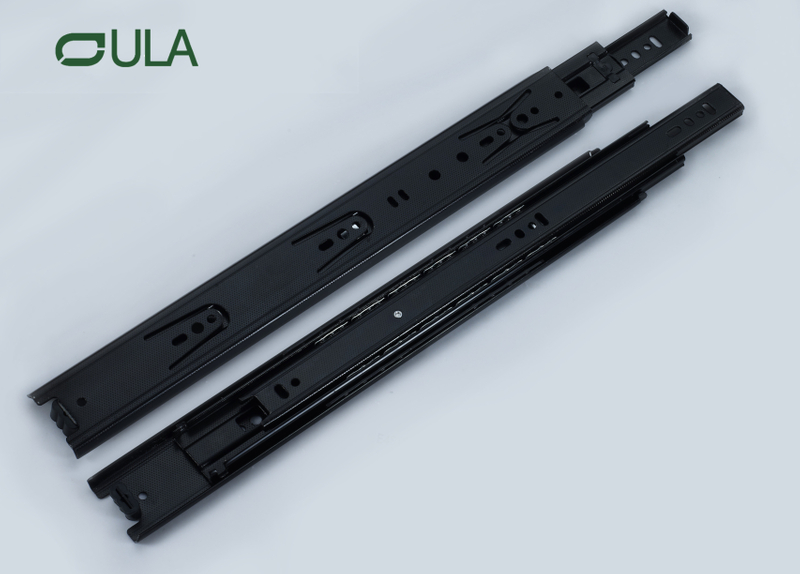 Good Prix de haute qualité Triple extension Tiroir de finition en pointillés noirs SLDIE 45 mm Rails de tiroir dissimulé Slide 40 kg Chargement