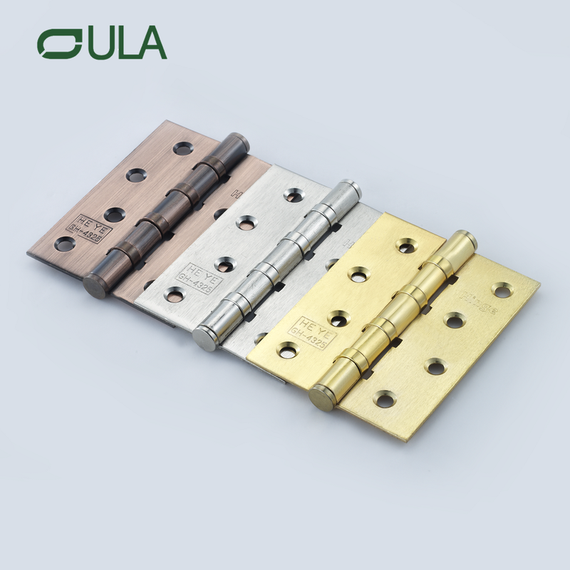 Porte de porte à billes en fer moderne du fabricant Hinge de porte de porte de 2,2 mm d'épaisseur avec finition électroplasante pour les fenêtres des hôtels