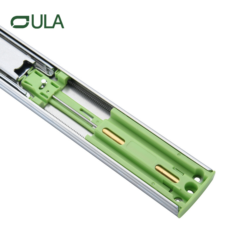 Matériau Shanghai Zinc Black Finition Soft Close Télescopique Télescopique Times de tiroir Rails Rails Drawer Dusitoir Dusine de tiroir