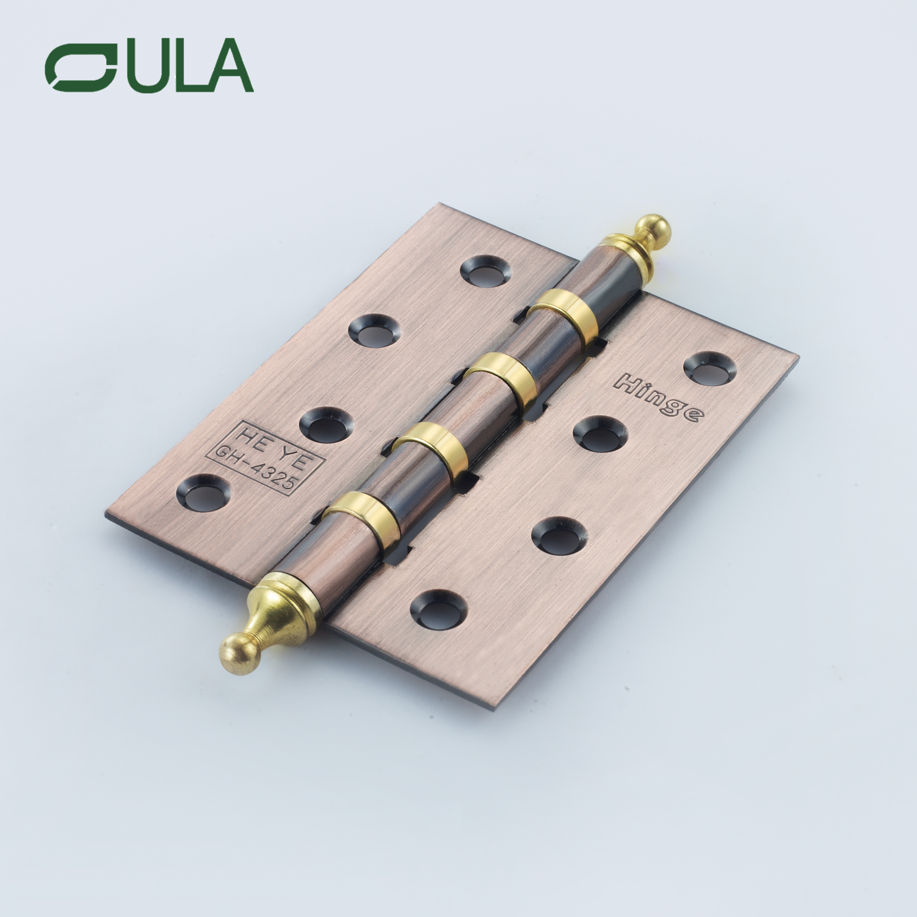 Fer à charnière de la tête de la couronne de 4 pouces de 4 pouces personnalisée fer à charnière pour la fenêtre de porte et l'armoire Design moderne pour une utilisation à l'hôtel