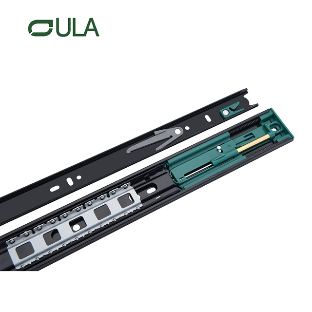 Fabrication professionnelle 45 mm Roulement à billes télescopiques Rail de glissement à clôture doux pour l'entrepôt de l'hôtel de cuisine