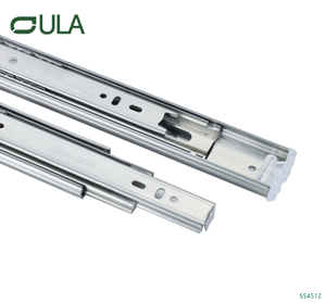 Dusineur de roulement à billes lourdes en acier inoxydable Diapositive de tiroir triple extension 3 fois