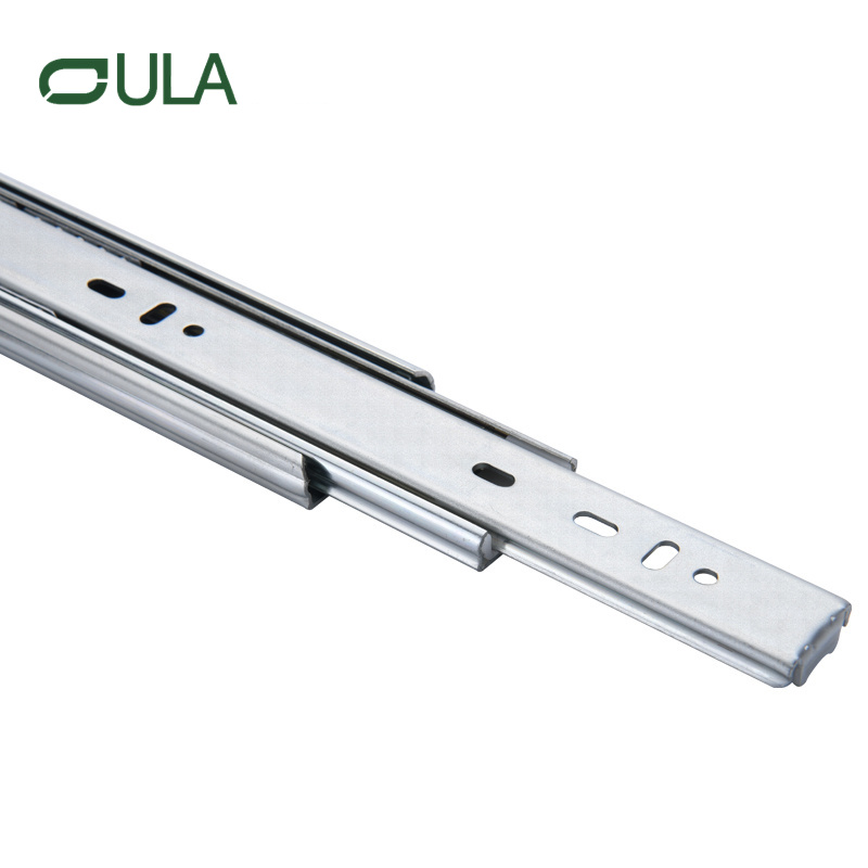 Matériau Shanghai Zinc Black Finition Soft Close Télescopique Télescopique Times de tiroir Rails Rails Drawer Dusitoir Dusine de tiroir