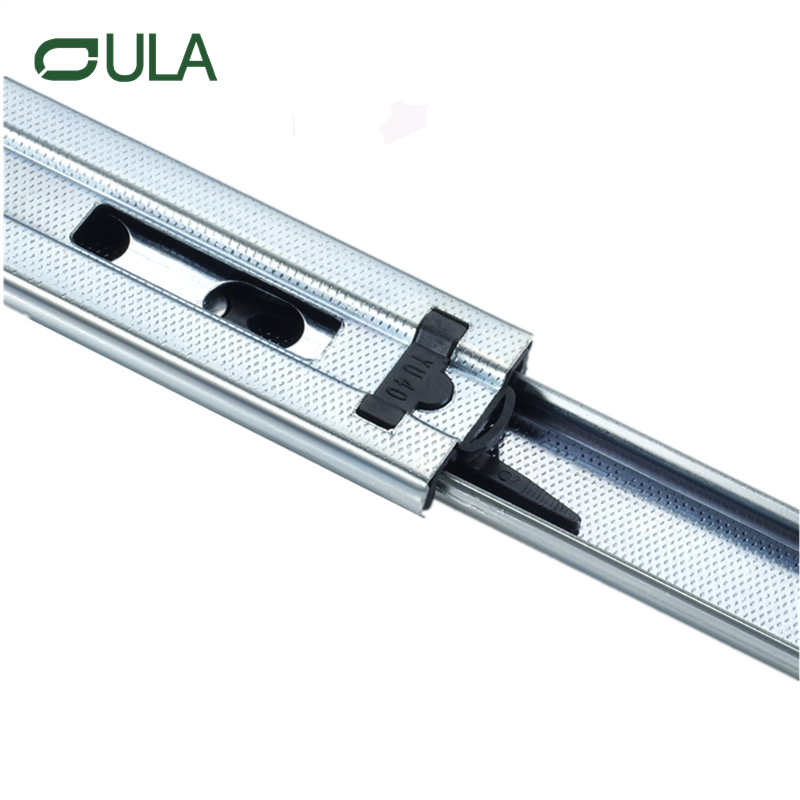 Boîte à outils de canal télescopique de 40 mm Zinc Tiroir de finition de glissière meubles de meubles accessoires de glissière