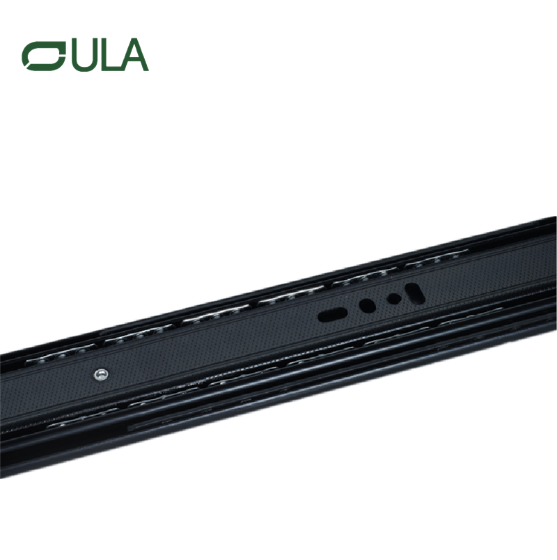 Jieyang Factory 45 mm télescopique noir fini finale de métal Datoir à glissière Rail 3 fois roulement à billes pour cuisine et usage extérieur