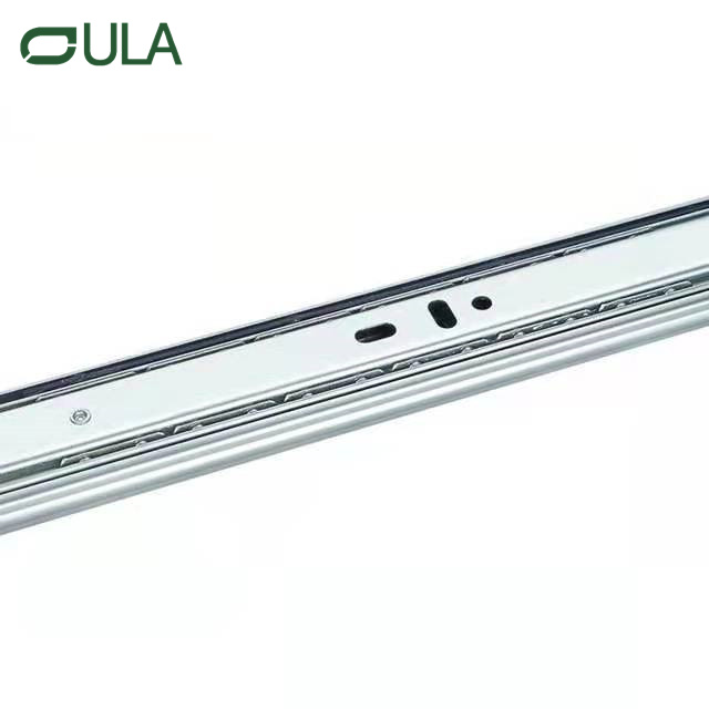 Tiroir 35 mm moderne 35 mm Runner Ball Bouard Iron en acier Rail de glissière de glissière noire Armoires de chambre à coucher