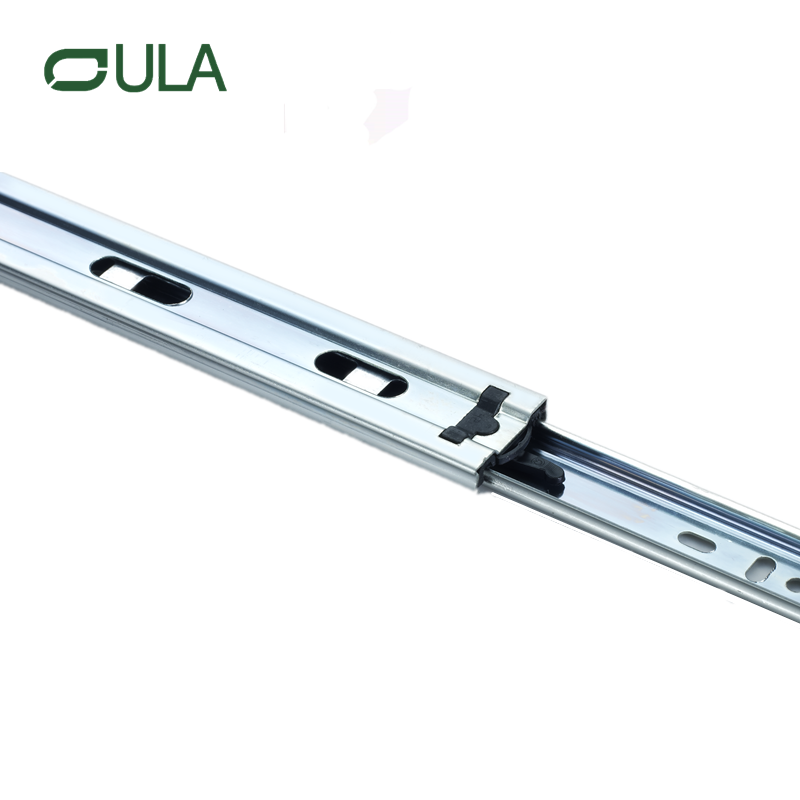 Vente chaude usine triple pliage complète entièrement extension télescopique Baule à billes zinc en pointillé tiroir de coureur de coureur rails