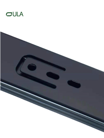 Glissade de glissière de glissement de cuisine de haute qualité de haute qualité de haute qualité 3 fois avec finition noire pour la quincaillerie de meubles