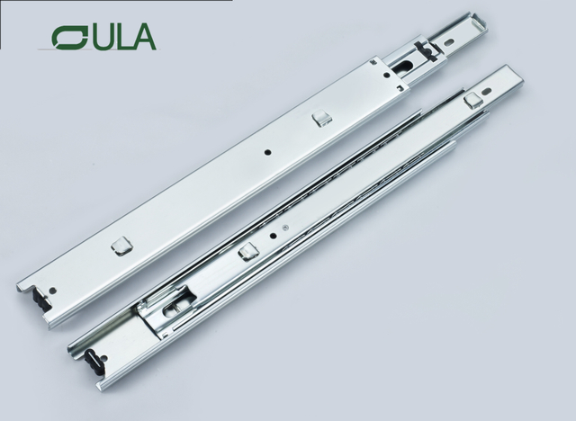 Glissement de tiroir de conception OEM d'usine 16 pouces avec crochets 45 mm avec rail de glissement à crochet lourd pour meubles