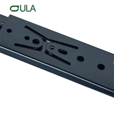 Rail coulissant de tiroir en acier robuste, quincaillerie pour meubles, extension complète, finition noire 
