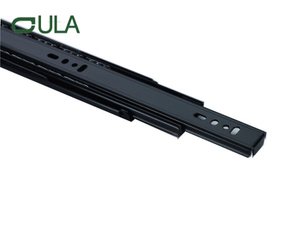 Jieyang Factory 45 mm télescopique noir fini finale de métal Datoir à glissière Rail 3 fois roulement à billes pour cuisine et usage extérieur