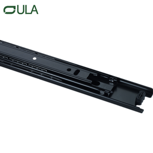 China Professional Manufacture 35 mm 3 pliant du rail de glissement de glissement de canal télescopique noir et zinc