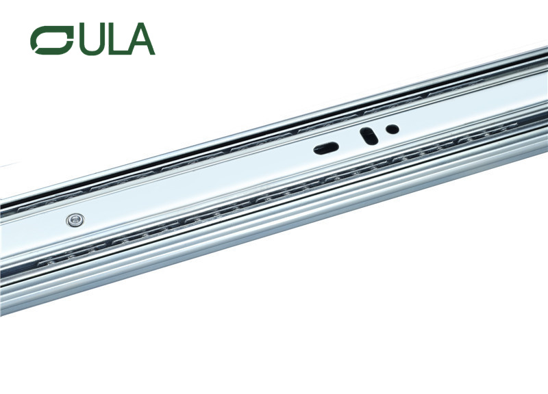 Vente chaude usine triple pliage complète entièrement extension télescopique Baule à billes zinc en pointillé tiroir de coureur de coureur rails