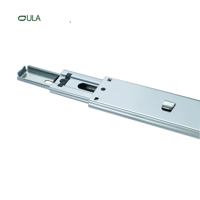 Glissement de tiroir de conception OEM d'usine 16 pouces avec crochets 45 mm avec rail de glissement à crochet lourd pour meubles