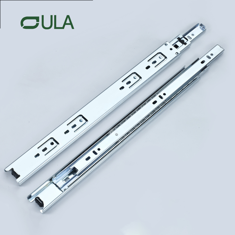 Boule télescopique de 40 mm de largeur à billes zinc / noir à pointillé Dusiner du tiroir à 3 glissade de tiroir d'extension de 3 fois