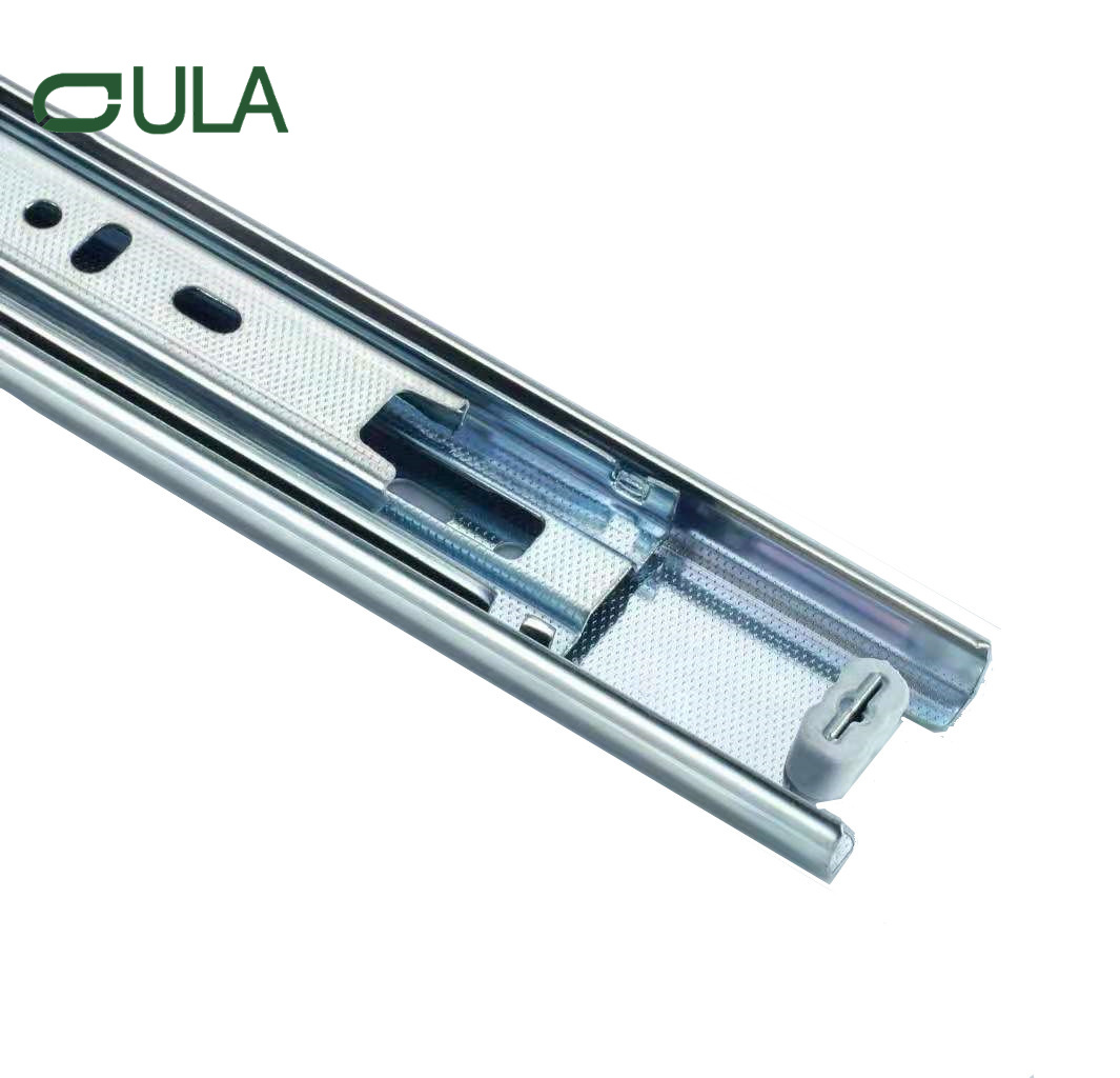 Boîte à outils de canal télescopique de 40 mm Zinc Tiroir de finition de glissière meubles de meubles accessoires de glissière