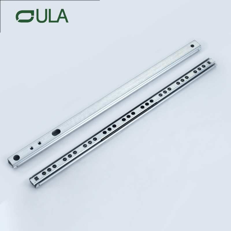 Mini-tiroir de canal télescopique toboggan 17 mm 2 pliages de glissement de glissement pour les meubles de salle de bain de cuisine