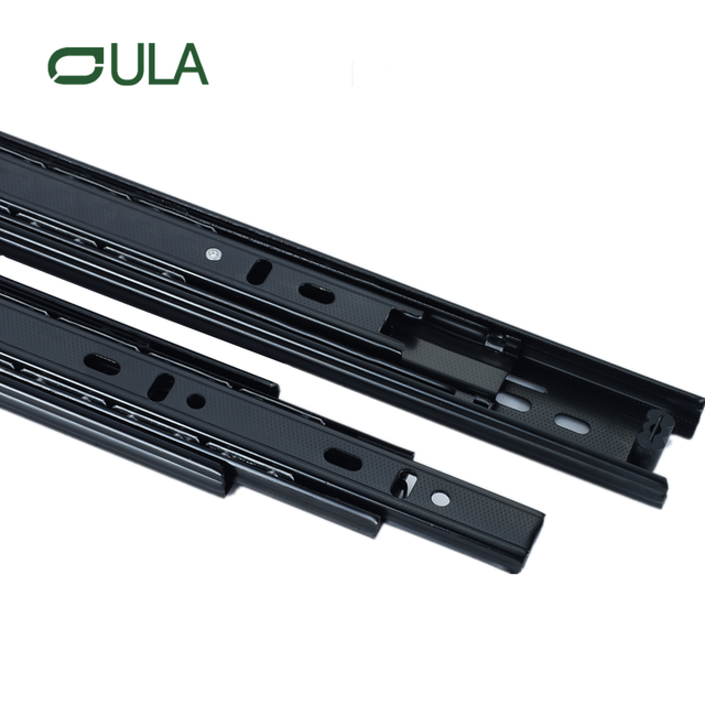 China Professional Factory Télescopic Black Pided Finis Duparers Toby Rail Cabinet Hardware Drawer Rail