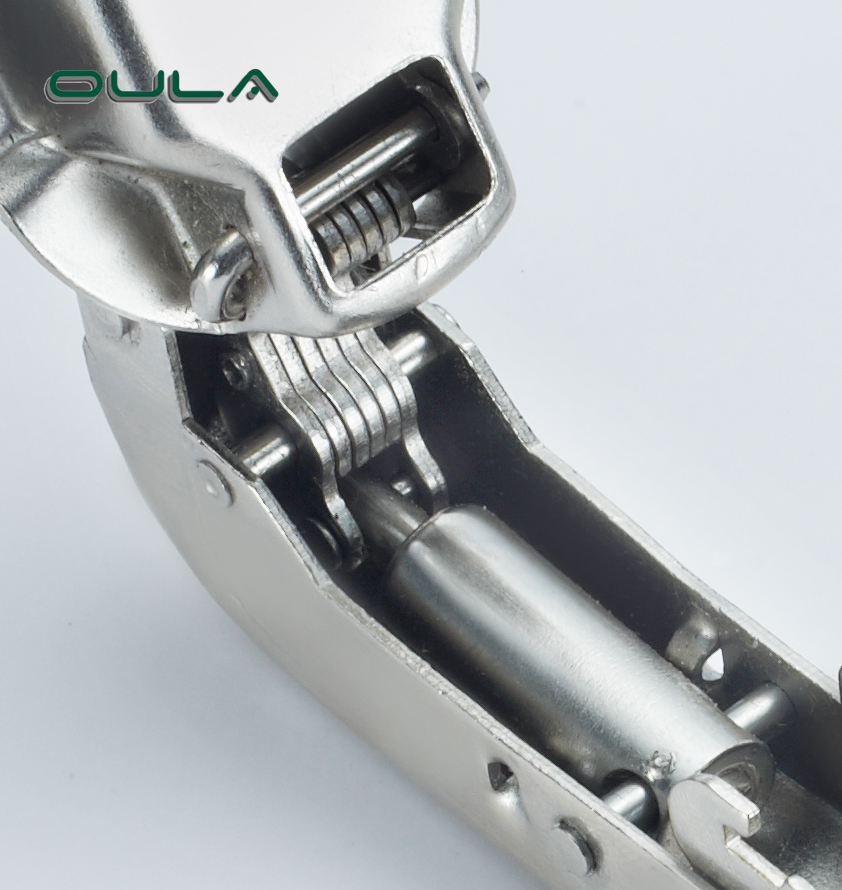 Chaînes de meubles 90 degrés d'angle d'angle de fer à fermer doux Clip de fer sur la charnière hydraulique spéciale pour l'armoire