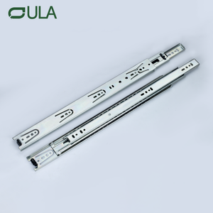 Canal télescopique du tiroir finition en zinc en pointillés à toboggée lourde 40kgs Chargement du rail de diapositives lisses pour le mobilier