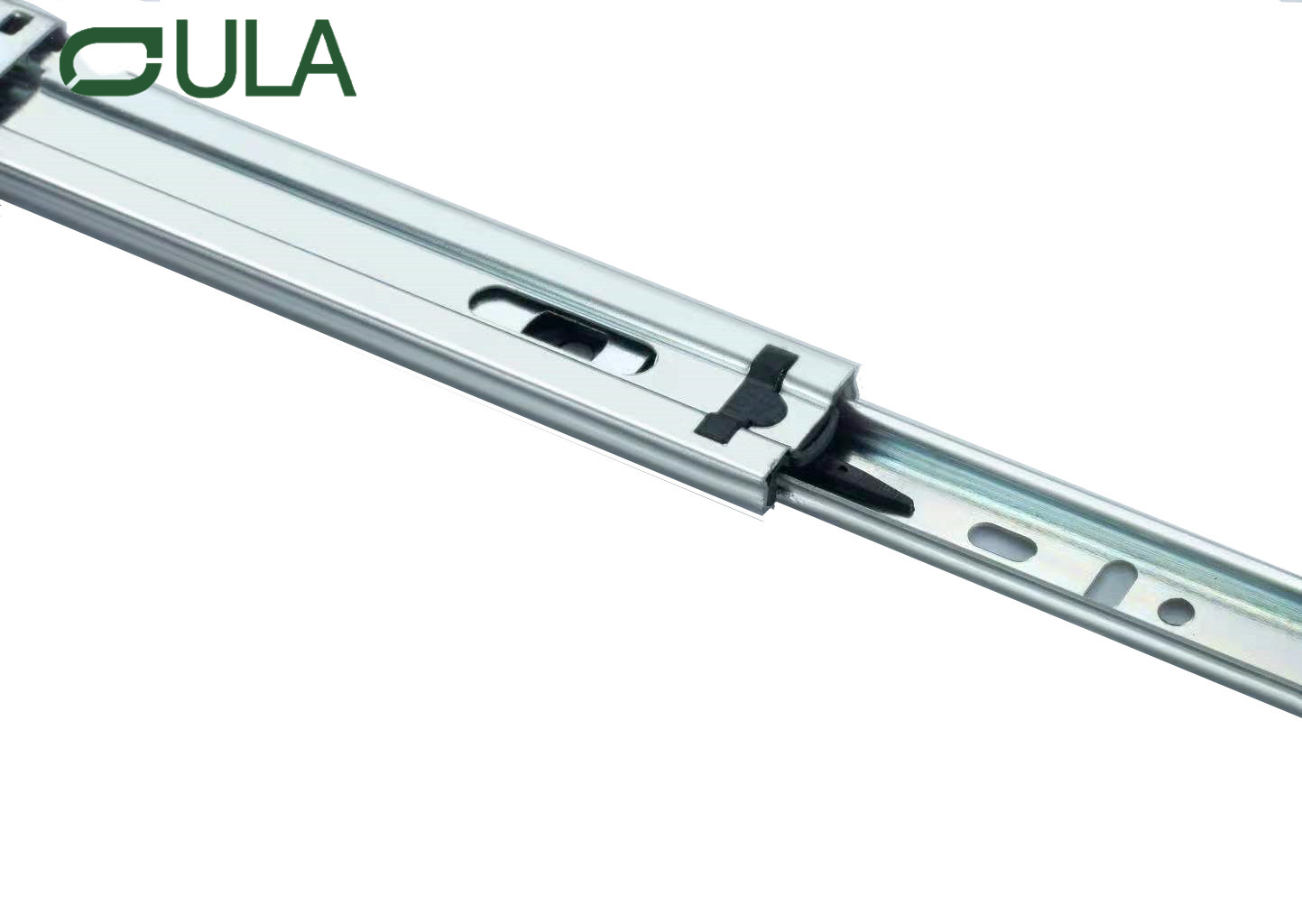 Tiroir 35 mm moderne 35 mm Runner Ball Bouard Iron en acier Rail de glissière de glissière noire Armoires de chambre à coucher