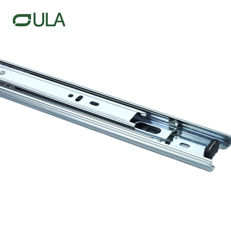 Vente chaude usine triple pliage complète entièrement extension télescopique Baule à billes zinc en pointillé tiroir de coureur de coureur rails