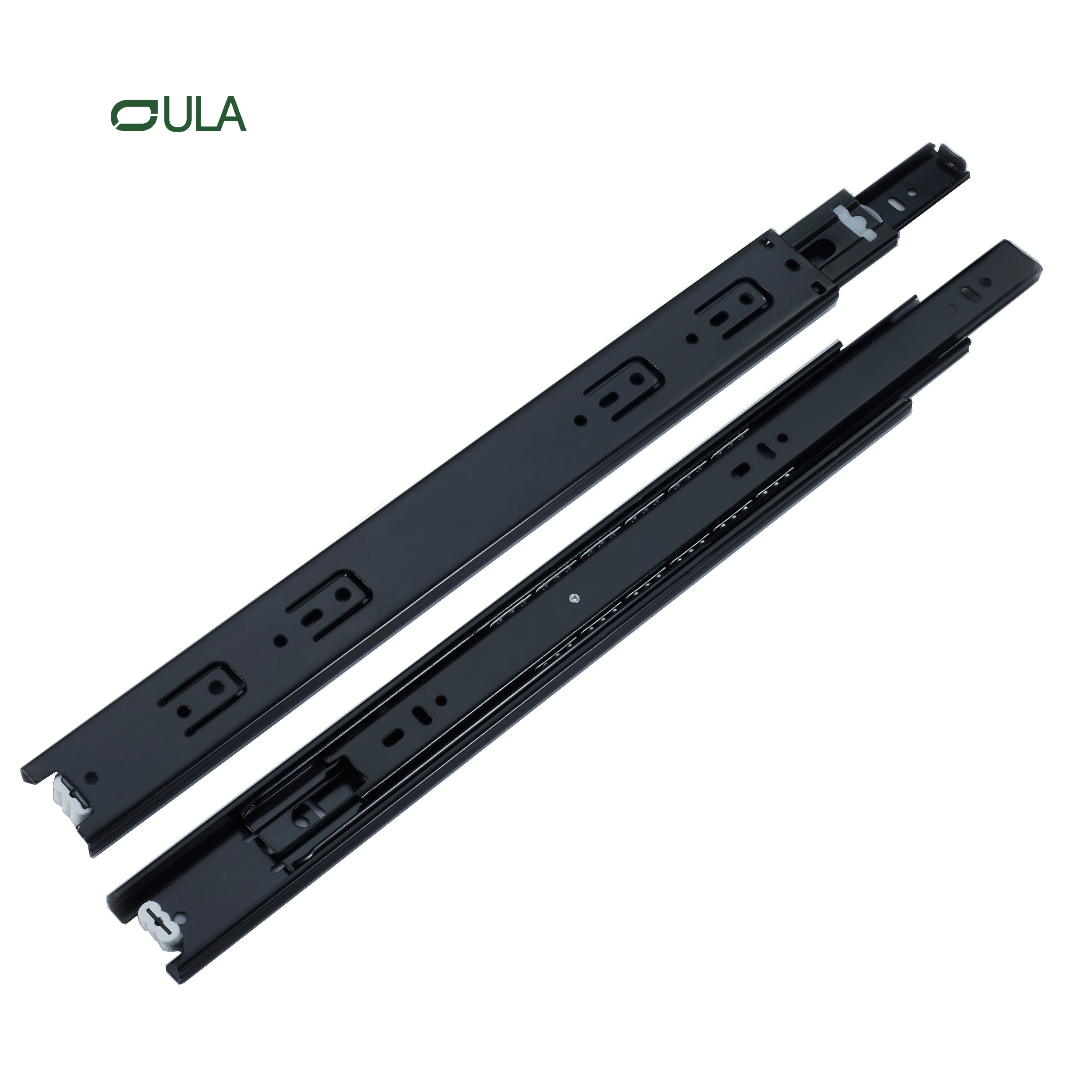 Glissade de glissière de glissement de cuisine de haute qualité de haute qualité de haute qualité 3 fois avec finition noire pour la quincaillerie de meubles