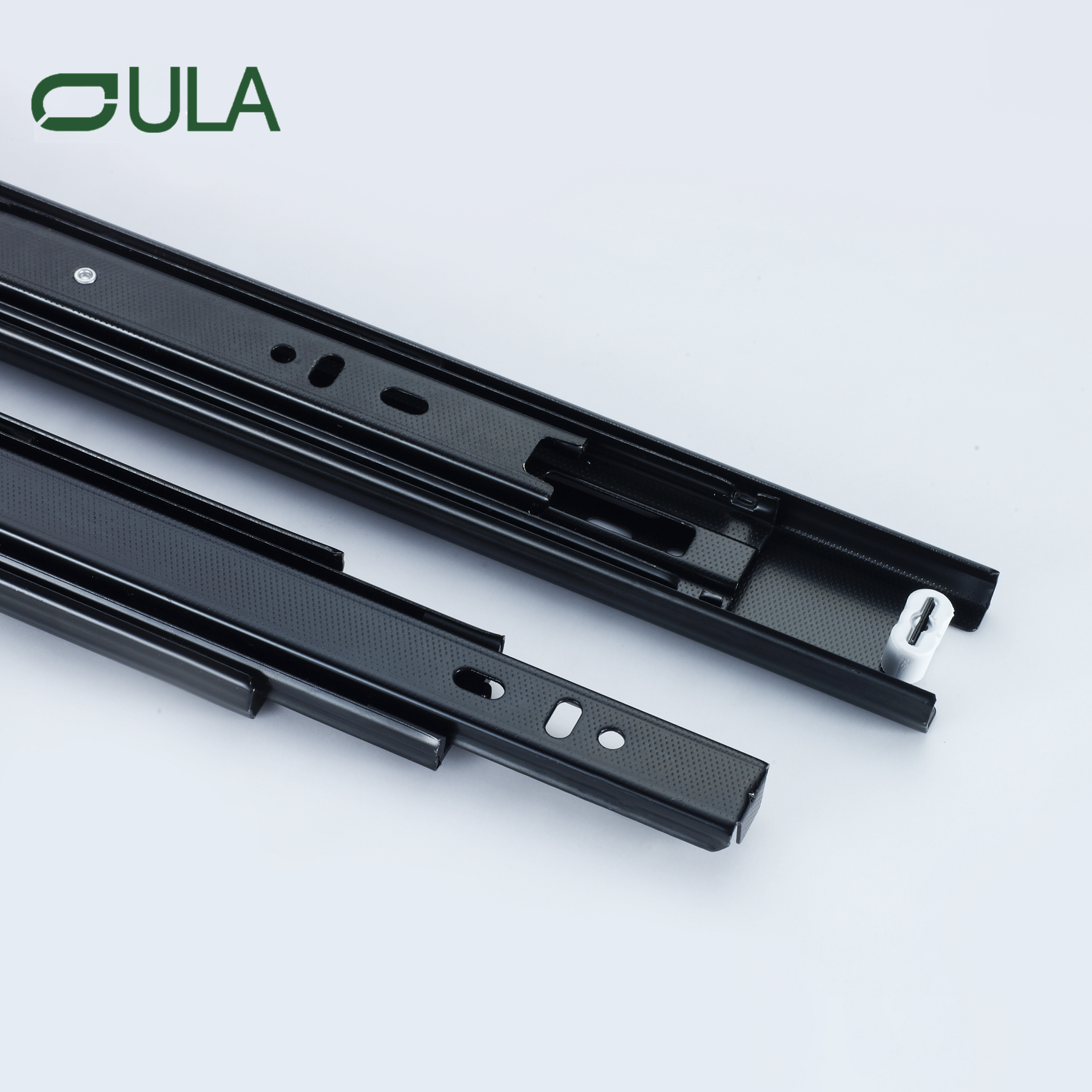 Quincaillerie en fer de 42mm de largeur, glissière de tiroir à roulement à Extension complète à 3 plis pour quincaillerie de meubles