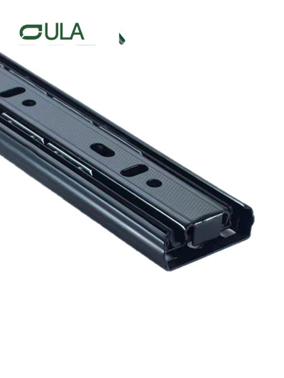 Quincaillerie pour meubles, canal télescopique à 3 volets de 35mm, finition noire, glissière de tiroir 