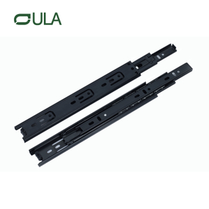 Meuble Hardware Télescopic Channel Black Finish Tiroir Runner Runner 35 mm 3 Fold Ball Board Diaposentes pour l'armoire