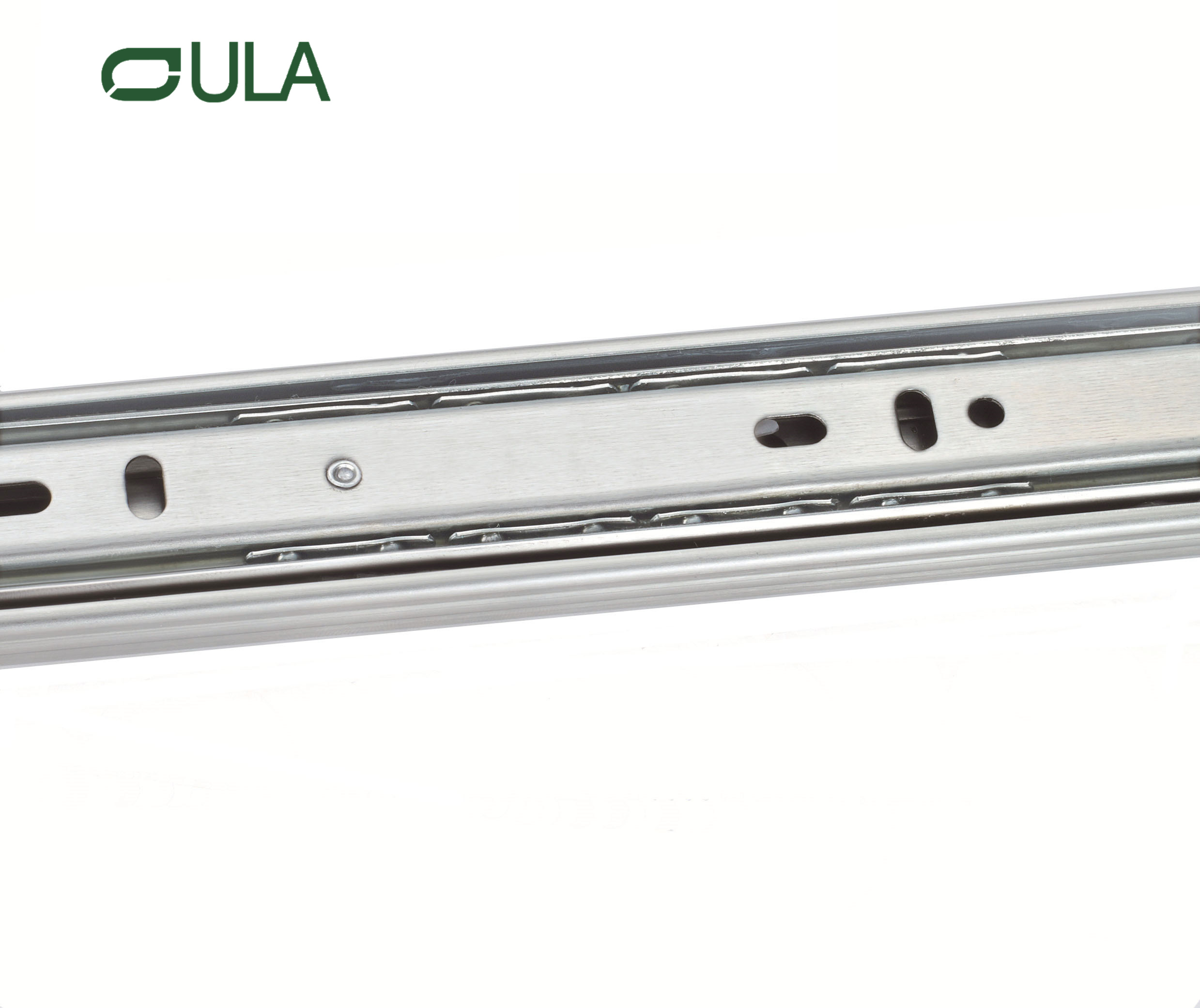 Tiroir de canal télescopique moderne de 35 mm Tiporteur de glissière Tiple Tiple Fold en acier inoxydable Armoires de roulements de roulements